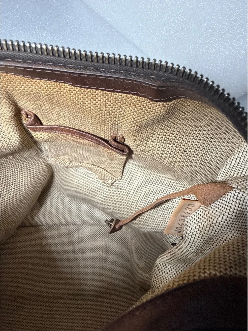 Vintage Dooney & Bourke Croco Embossed Leather Hobo Shoulder Bag Brown